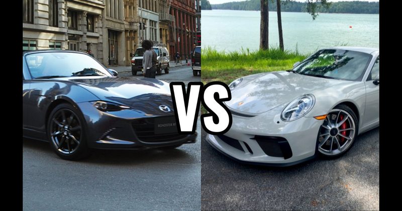 Mazda MX-5 Miata vs. Porsche 911 Carrera