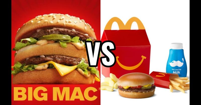 McDonald’s Big Mac vs. McDonald’s Happy Meal
