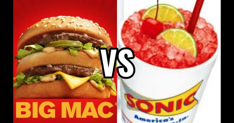 McDonald’s Big Mac vs. Sonic Cherry Limeade
