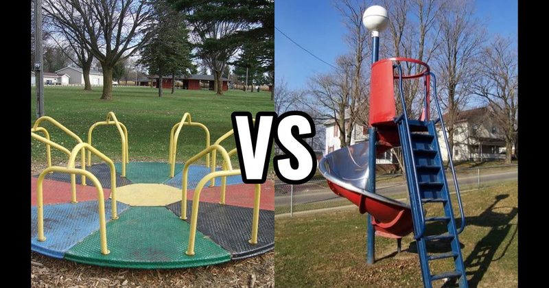 Merry-Go-Round vs. Spiral Slide