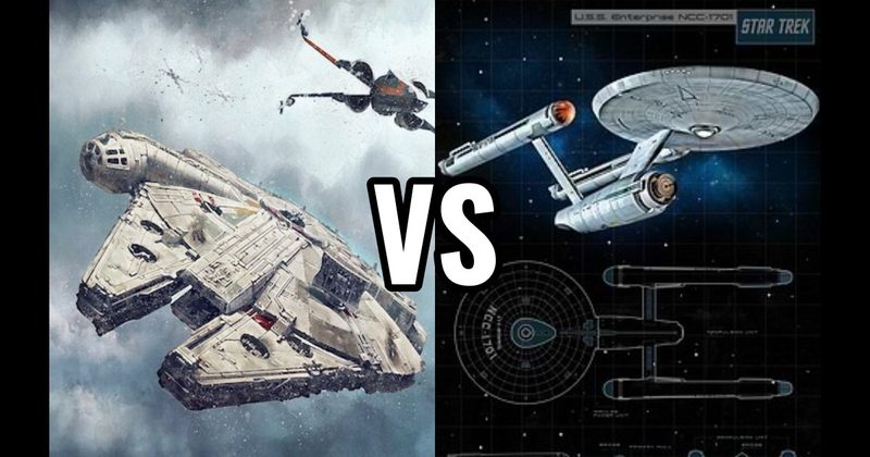 Millennium Falcon (Star Wars) vs. USS Enterprise (Star Trek)