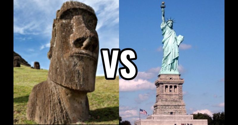Moai of Easter Island vs. Statue of Liberty