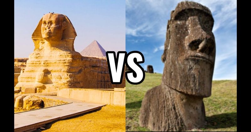 Moai of Easter Island vs. The Sphinx of Giza