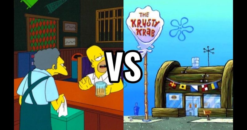 Moe’s Tavern (The Simpsons) vs. The Krusty Krab (SpongeBob SquarePants)