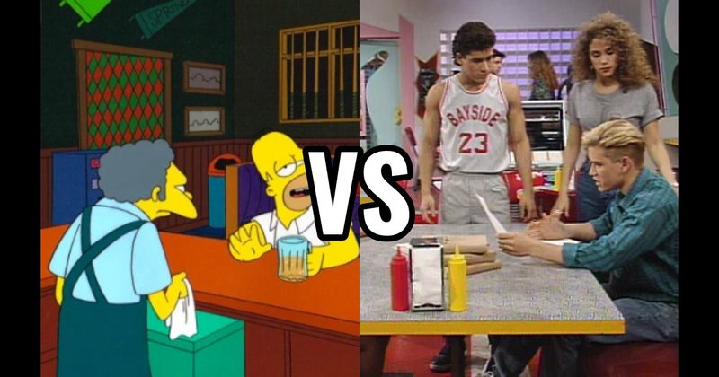 Moe’s Tavern (The Simpsons) vs. THE MAX (Saved by the Bell)