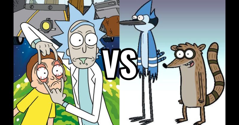 Mordecai & Rigby vs. Rick & Morty
