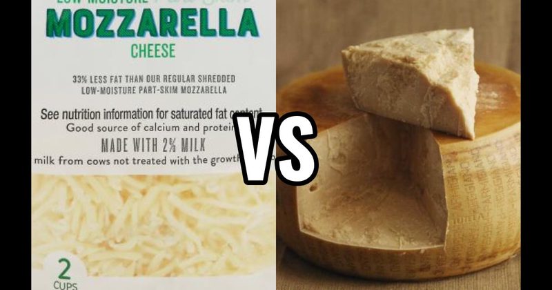 Mozzarella Cheese vs. Parmigiano Reggiano Cheese