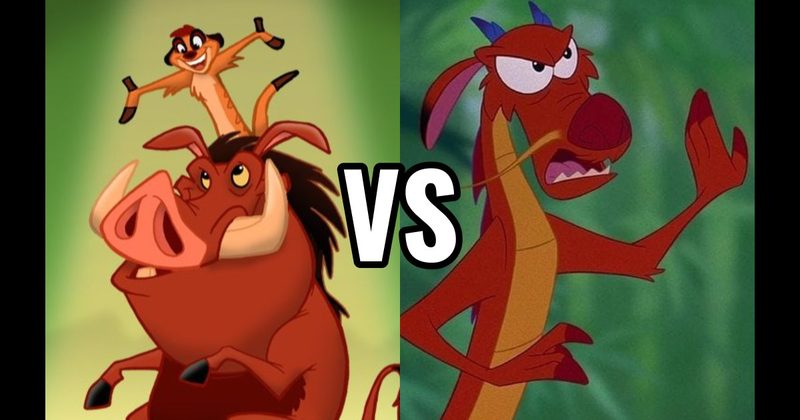 Mushu (Mulan) vs. Timon & Pumbaa (Lion King)