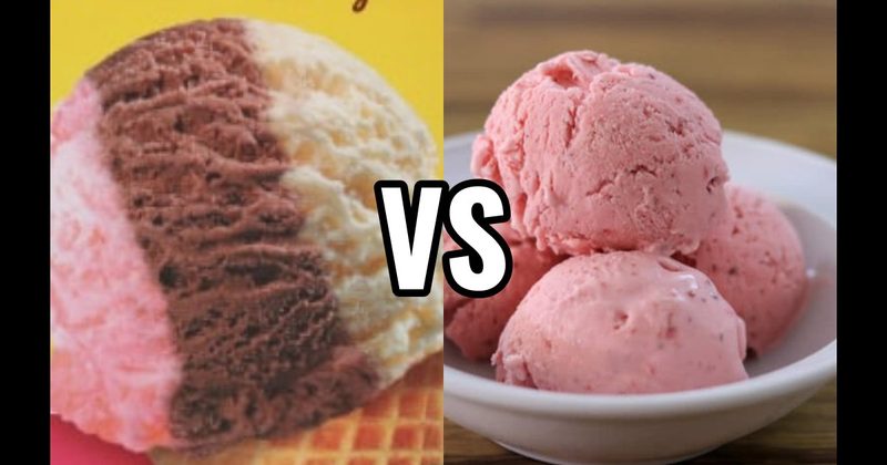 Neapolitan Ice Cream vs. Strawberry Ice Cream