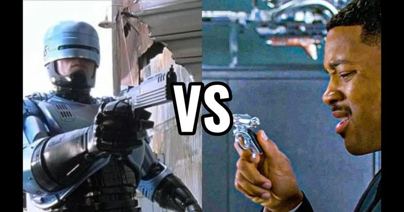 Noisy Cricket (Men in Black) vs. RoboCop's Auto-9 (RoboCop)