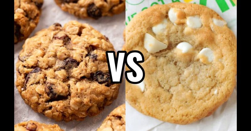 Oatmeal Raisin Cookie vs. White Chocolate Macadamia Nut Cookie