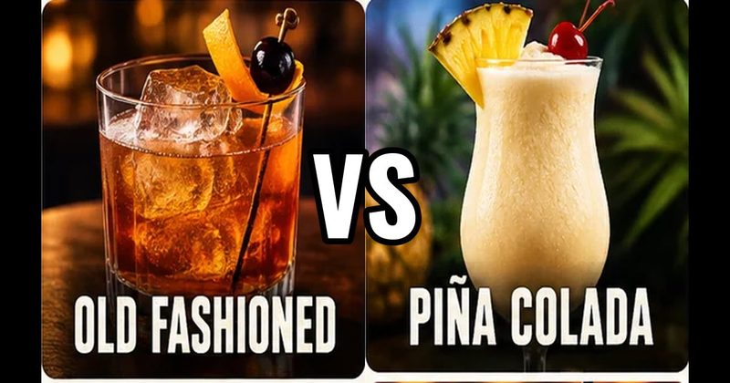 Old Fashioned vs. Piña Colada