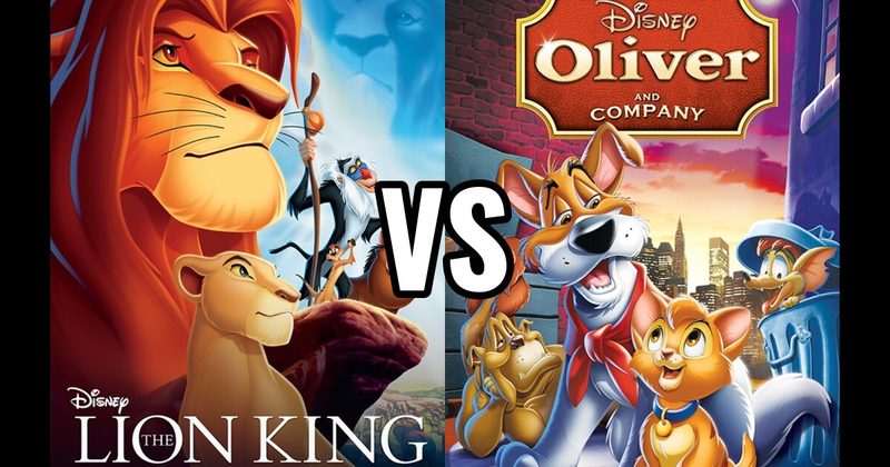 Oliver & Company vs. The Lion King