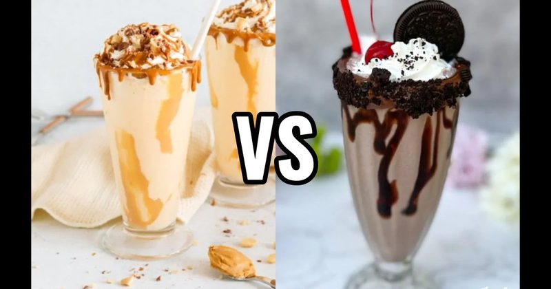 Oreo Cookies & Cream Milkshake vs. Peanut Butter Milkshake