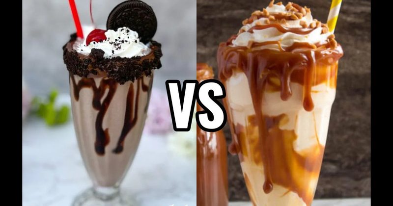 Oreo Cookies & Cream Milkshake vs. Salted Caramel Milkshake