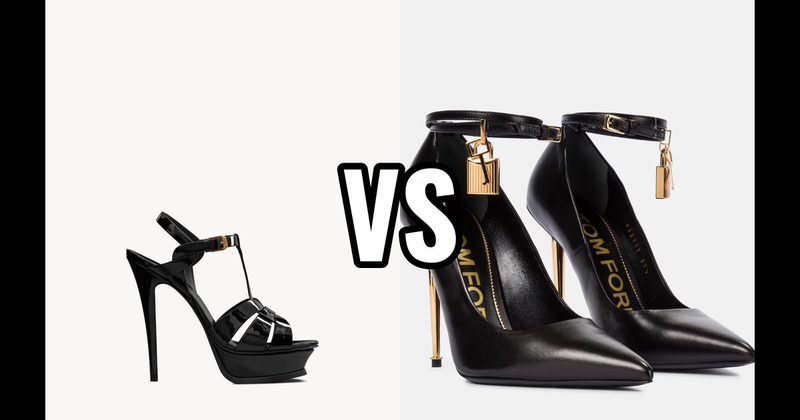 Padlock Ankle-Strap Pump (Tom Ford) vs. Tribute Sandal (YSL)