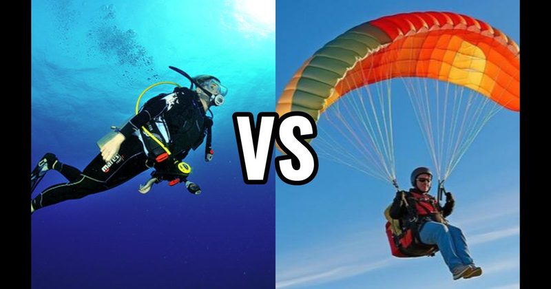 Paragliding vs. Scuba Diving