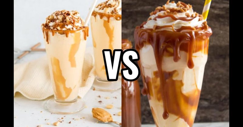 Peanut Butter Milkshake vs. Salted Caramel Milkshake