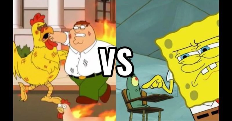 Peter Griffin vs. The Giant Chicken (Family Guy) vs. SpongeBob vs. Plankton (SpongeBob SquarePants)
