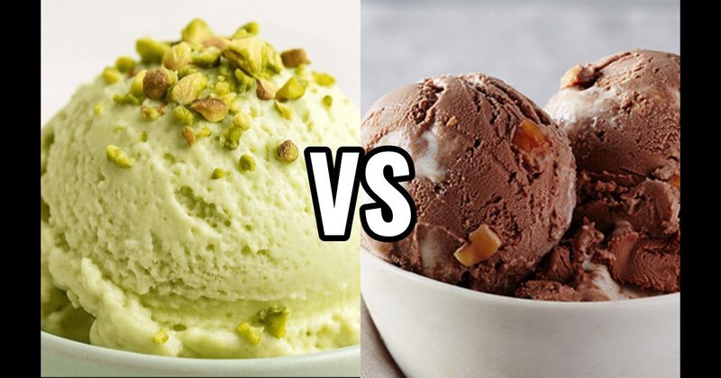 Pistachio Ice Cream vs. Rocky Road Ice Cream