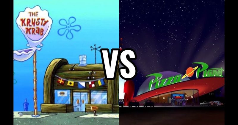 Pizza Planet (Toy Story) vs. The Krusty Krab (SpongeBob SquarePants)