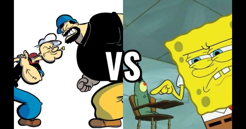 Popeye vs. Bluto (Popeye) vs. SpongeBob vs. Plankton (SpongeBob SquarePants)