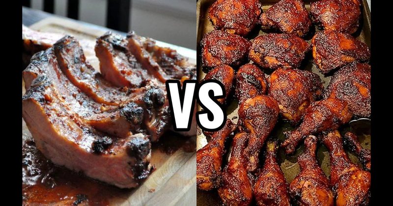 Pork Ribs vs. Smoked Chicken