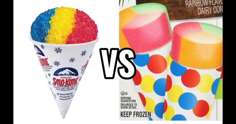 Push Pops vs. Snow Cones