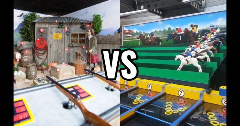 Roll-A-Ball Horse Race vs. Shooting Gallery