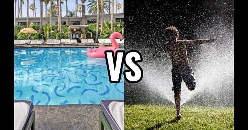 Run Through Sprinkler vs. Swimming Pool
