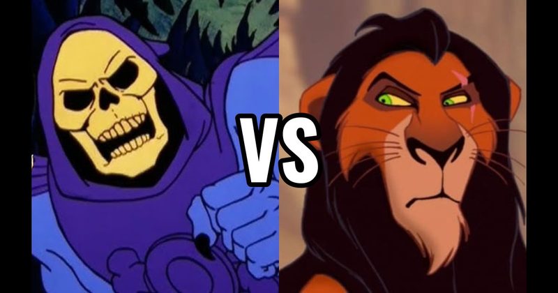 Scar (The Lion King) vs. Skeletor (He-Man and the Masters of the Universe)