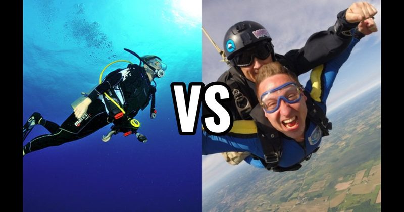 Scuba Diving vs. Skydiving