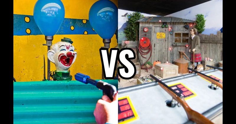 Shooting Gallery vs. Water Gun Race