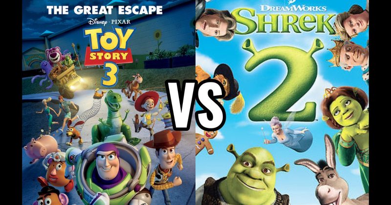 Shrek 2 (2004) vs. Toy Story 3 (2010)