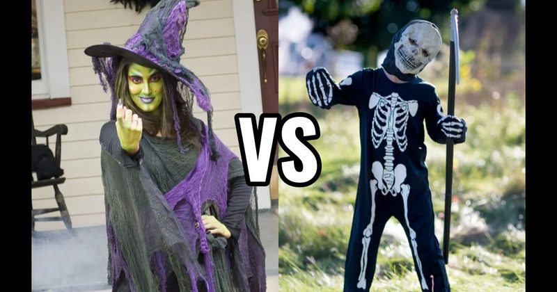 Skeleton Costume vs. Witch Costume