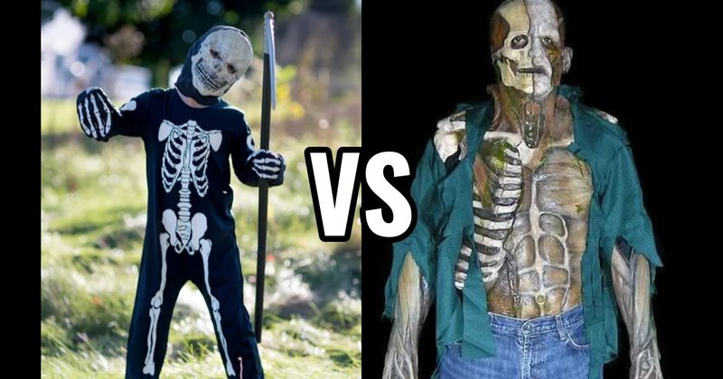 Skeleton Costume vs. Zombie Costume