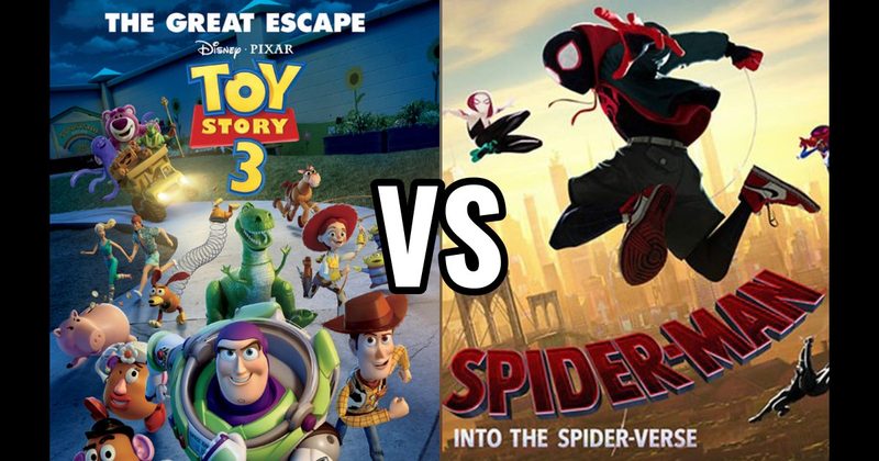 Spider-Man: Into the Spider-Verse (2018) vs. Toy Story 3 (2010)