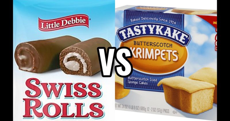 Swiss Rolls (Little Debbie) vs. Tastykake Krimpets (Tastykake)
