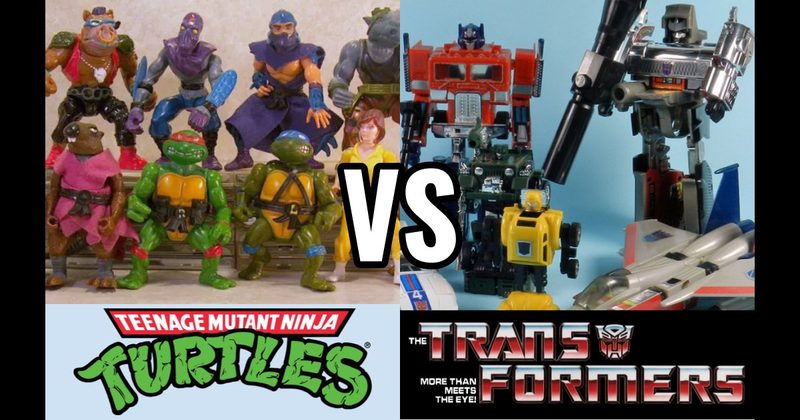 Teenage Mutant Ninja Turtles (Playmates, 1988–present) vs. Transformers (Hasbro, 1984–present)