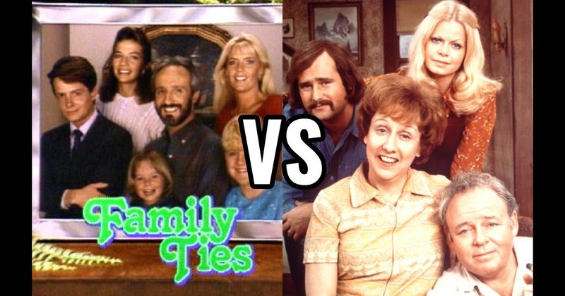 The Bunkers (All in the Family) vs. The Keatons (Family Ties)
