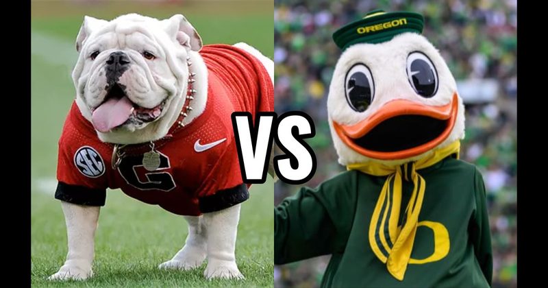 The Oregon Duck (Oregon Ducks) vs. Uga (Georgia Bulldogs)