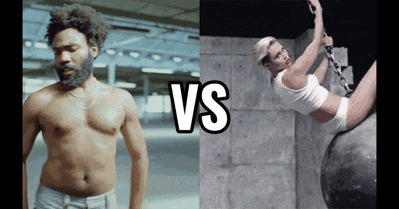 This Is America (Childish Gambino) vs. Wrecking Ball  (Miley Cyrus)