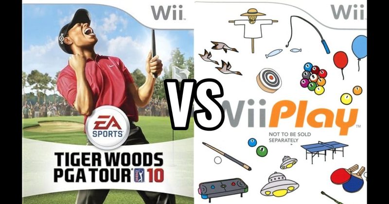 Tiger Woods PGA Tour 10 vs. Wii Play