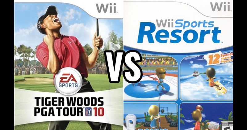 Tiger Woods PGA Tour 10 vs. Wii Sports Resort