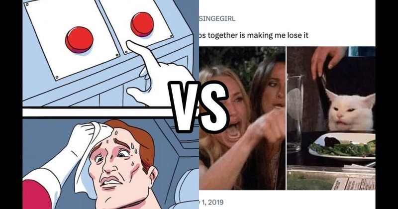 Two Buttons vs. Woman Yelling at a Cat