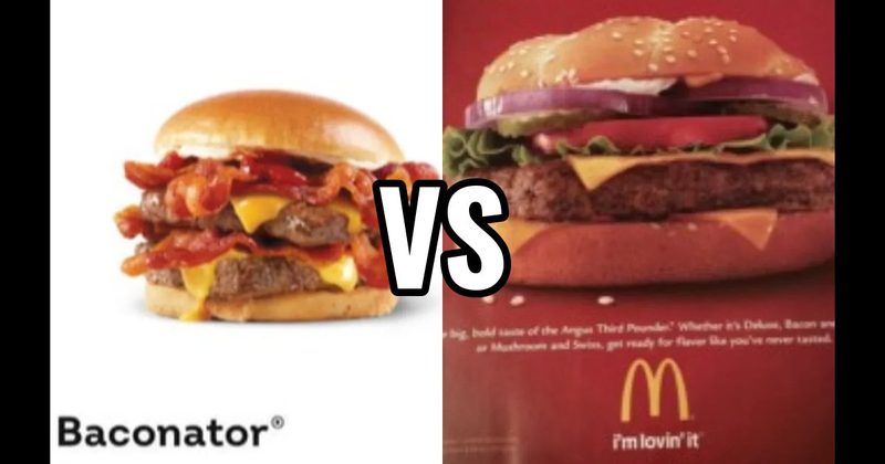  Wendy’s Baconator vs. McDonald’s Quarter Pounder