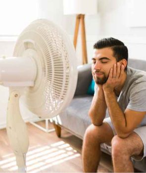 Sitting in Front of a Fan