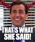 “That’s what she said!” (Michael, The Office)